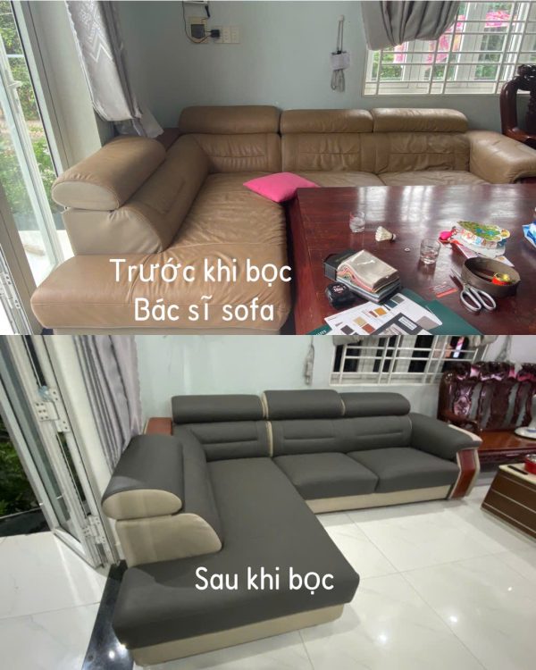 bọc ghế sofa da bò bình dương